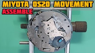 How To Service MIYOTA 0S20 Chronograph Movement  Assemble Tutorial  SolimBD [upl. by Viridi189]