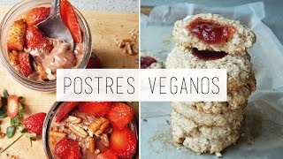 🍓 POSTRES VEGANOS 🌱 Deliciosos fáciles y saludables 🍫😋 [upl. by Lieno]