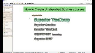 Superior TaxComp  Unabsorbed Business Losses [upl. by Adlecirg]