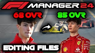 How to EDIT FILES in F1 Manager 24 TUTORIAL [upl. by Idnic]