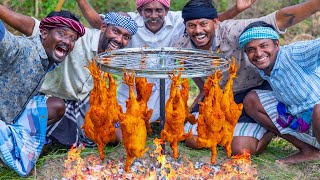 CYCLE CHICKEN  Tandoori Chicken Cooking in Cycle Wheel  Epic Chicken Recipe making In Village [upl. by Conti616]