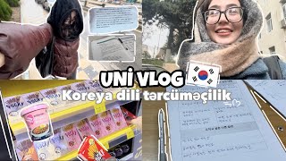 UNİ VLOG🧸 ADUKOREYA DİLİ TƏRCÜMƏÇİLİK2025 PLANLAMAGÜNORTA SMENİ OLMAQ [upl. by Goddart461]