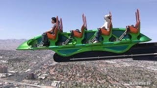 HD FULL Stratosphere Tower Tour  4 Rides  Highest Thrill Rides in the World  Las Vegas [upl. by Ayiotal]