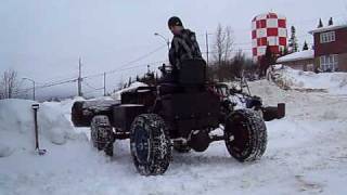 plowing wet heavy snow after a night of snow and freezing rain [upl. by Vardon]