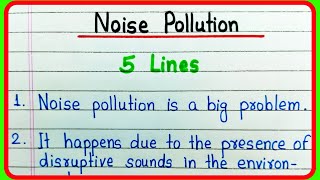 5 lines on Noise Pollution essay in English  Essay on Noise Pollution in English  Noise Pollution [upl. by Calder652]