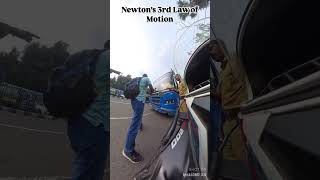 Newton’s 3rd Law Of Motion automobile bajajpulsar biker ns200 bikelife pulsarns [upl. by Enixam]