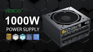 Vetroo 1000W Black Power Supply [upl. by Krys]