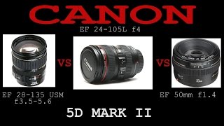 CANON 24105mm L f4 vs 28135mm f3556 vs 50mm f14 [upl. by Swec]