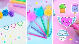 DIY Paper crafts  School hacks  How to make Stickers  Pen decoration ideas  School crafts [upl. by Anitsrihc]