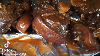 barbecue jerk pork recipe Jamaican cooking with lumberjack [upl. by Llirrehs]