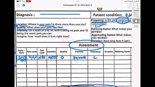 Pain Assessment and reassessment formand management flow sheet Hameeda [upl. by Llesig715]