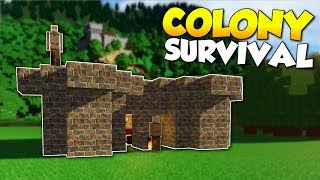 BUILDING A COLONY amp BECOMING KING  Colony Survival Gameplay Ep 1  Kingdom Building [upl. by Stickney443]