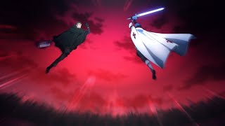 Yuna and Eiji vs PoH  Sword Art Online Alicization War of Underworld part 2  Episode 517 [upl. by Lienahs]