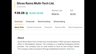 Shree Rama Multi Tech Ltd Stock Analysis Share Price News amp Future Potential Multibagger Insights [upl. by Ifar]