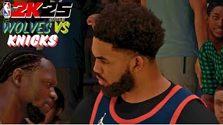 NBA 2K25 UPDATED ROSTER MINNESOTA TIMBERWOLVES VS NY KNICKS FULL GAMEPLAY PC PS5 XBOX SERIES [upl. by Peppel]