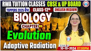 Class 12 Biology Chapter 5 Evolution  Adaptive Radiation  12th Biology By Vandana Mam [upl. by Nadler922]