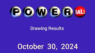 Powerball winning numbers October 30 2024 [upl. by Harte]