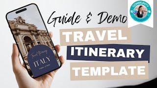 Canva Travel Itinerary  Mobile Phone Itinerary Template  User Guide amp Demo [upl. by Hackathorn]