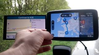 TomTom GO 6200 vs Garmin Drivesmart 61 Route planning test [upl. by Aynod]