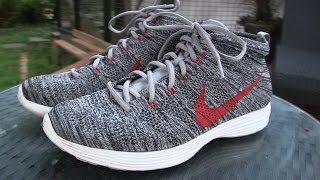 Nike  Lunar Flyknit Chukka Wolf Grey  Quick Review  On Feet [upl. by Esirtal]