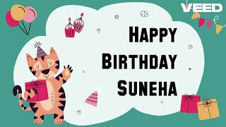 Happy Birthday Suneha  Personalized Birthday Song with Your Name [upl. by Mattheus454]