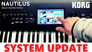 KORG NAUTILUS  System Update [upl. by Noirrad]