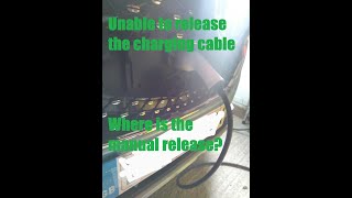 MG ZS EV  Manual Release of the Charging Cable [upl. by Aerdnael]