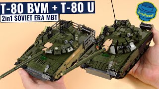 T80BVM  T80U Soviet MBT 2in1 Build  Sluban B1178 Speed Build Review [upl. by Arutak]