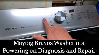 Maytag Bravos Washer Will Not Turn on Diagnosis and Repair [upl. by Crescantia]