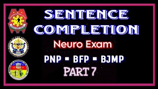 PART 7 SENTENCE COMPLETION TEST  PSYCHIATRIC AND PSYCHOLOGICAL EXAM NEURO EXAM  PNP  BFP  BJMP [upl. by Reyotal247]