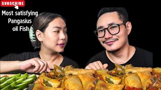 Fish Mukbang  Pangasius fish Mukbang  Northeast India mukbang mukbang food [upl. by Dlaniger]