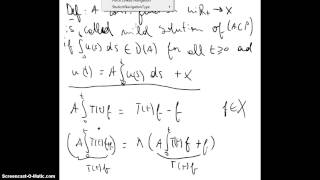 14 Semigroups of linear operators  Mild solutions [upl. by Wehttan]