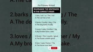 Rearrange the sentences in the correct order grammar [upl. by Timmy]