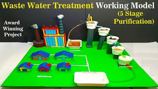 waste water treatment purificationfilter working model for science exhibition  diy howtofunda [upl. by Annahpos]