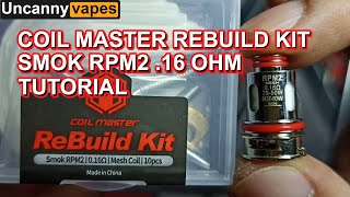 How to rebuild SMOK RPM2 016 OHM OCC using Coil Master Rebuild Kit [upl. by Nautna]