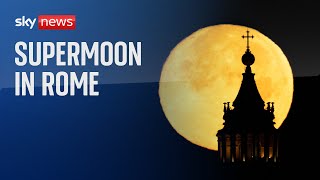 Watch live The fourth and last supermoon of 2024 in Italy [upl. by Arved]