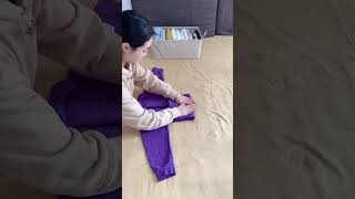 How to fold warm tshirt  Clothes folding hacks foldinghacks lifehacks clothes foldingtips [upl. by Zaid654]