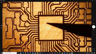 PCB milling 10mil desktop 3020 CNC Part 1 inspecting result [upl. by Atsillac418]