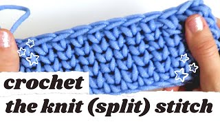 Crochet the knit stitch Increase decrease flat AND in the round  Waistcoat  Split Stitch [upl. by Drapehs]