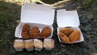 McDonalds Mighty Wings VS KFC Hot Wings Review [upl. by Atteval827]