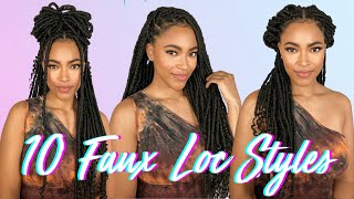 10 LightWeight Faux Locs Hairstyles  Crochet Locs w XPRESSION TWISTED UP HAWAIIAN CLOVER LOCS 24 [upl. by Bronwen305]