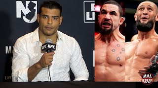 Paulo Costa Predicts Robert Whittaker vs Khamzat Chimaev for UFC Saudi Arabia [upl. by Meekah491]