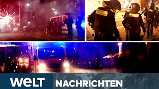 SILVESTER ESKALIERT Unglaubliche Szenen quotMassive Angriffequot Polizei wirkt überrascht I WELT Stream [upl. by Enoed]