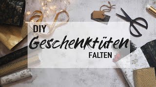 DIY Geschenktüten falten  Schritt für Schritt Anleitung für DIY Geschenktaschen aus Papier [upl. by Aninaig179]