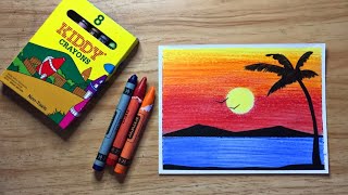 Easy Wax Crayon Drawing for Beginners [upl. by Nrubloc]