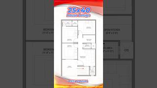 25x40 North facing vastu house plan 3BHK shorts shortsfeedytshorts [upl. by Learsi]