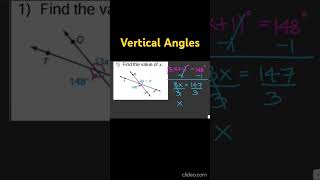 Math Review Vertical Angles maths geometry verticalangles [upl. by Larena]