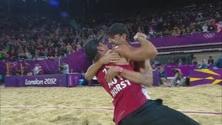 Mens Beach Volleyball Preliminary Round  ITA v AUS  London 2012 Olympics [upl. by Rowney]