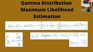 Gamma Distribution Maximum Likelihood Estimation MLE [upl. by Bendite]