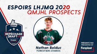 Espoirs du Repêchage 2020 Fenplast  Fenplast 2020 Draft Prospects Nathan Bolduc [upl. by Eldreeda]